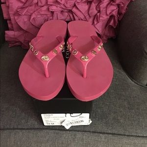 Pink flip flops